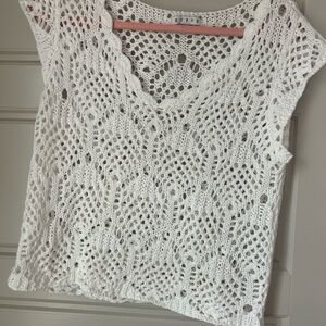 Hyfve crochet top size large white